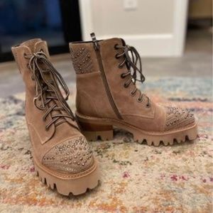 Vince Camuto NANELYN EMBELLISHED HIKING BOOT Size 9 (fits like a size 8)
